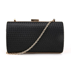 Crosshatch Material Clutch - Black image 1
