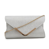 Simple Shimmer Envelope Clutch - Off White image 1