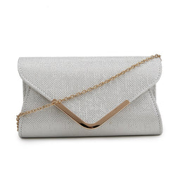 Simple Shimmer Envelope Clutch - Off White image 1