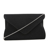 Large Glittery Envelope Clutch - Black image 1