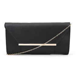 Panel Envelope Evening Bag - Black image 1