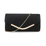 Simple Panel Envelope Evening Bag - Black image 1