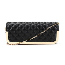 Thin Quilted Clutch - Black image 1