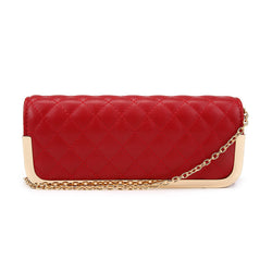 Thin Quilted Clutch - Red image 1