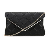 Embossed Cross Hatch Clutch - Black image 1