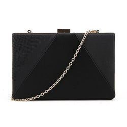 Contrast Material Panel Clutch - Black image 1