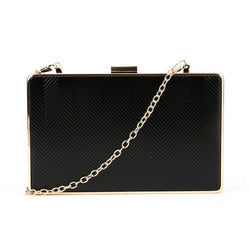 Arrow Textured Clutch - Black image 1