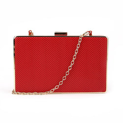 Arrow Textured Clutch - Red image 1