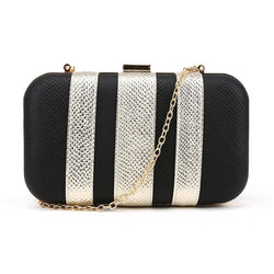 Stripe Panel Clutch - Black/Gold image 1