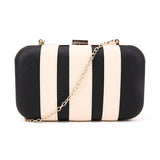 Stripe Panel Clutch - Black/Ivory image 1