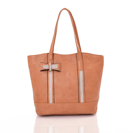 Lyanna Tote Bag - Yellow Brown image 1