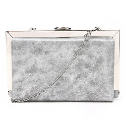 Metal Frame Clutch - Silver image 1