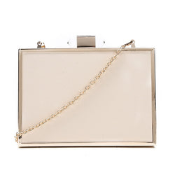 Simple Crystal Clutch - Beige image 1