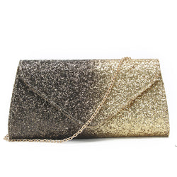 Glitter Envelope Clutch - Gold/Black image 1