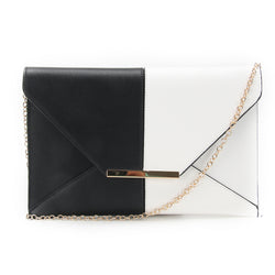 Contrast Envelope Clutch - Black White image 1