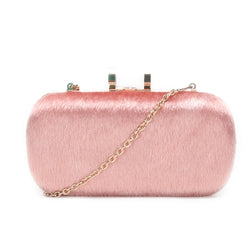 Furry Clutch Bag - Pink image 1