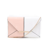 Contrast Envelope Clutch - Pink/White image 1