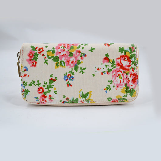 Vintage Flower Purse Long - Pink image 1