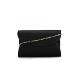 Curved Rounded Evening Bag - Black image 1