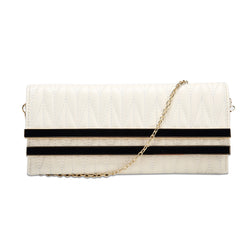 Double Bar Quilted Clutch - Ivory image 1