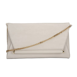 Simple Bar Foldover Clutch - Ivory image 1