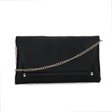 Simple Bar Foldover Clutch - Black image 1