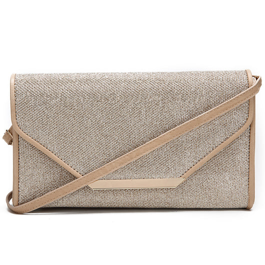 Contrast Envelope Shoulder Bag - Gold image 1