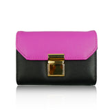 Contrast Ladies Wallet Short - Fuchsia & Black image 1