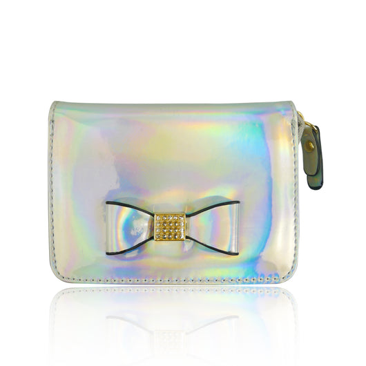 Metallic Coloured Purse Short - Silver image 1