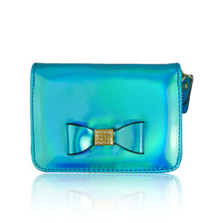 Metallic Coloured Purse Short - Blue image 1
