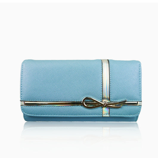 Gift Bow Ladies Wallet - Light Blue image 1