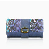 Faux Snake Buckle Purse - Navy Blue image 1