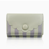 Striped Scallop Purse -  Light Grey image 1
