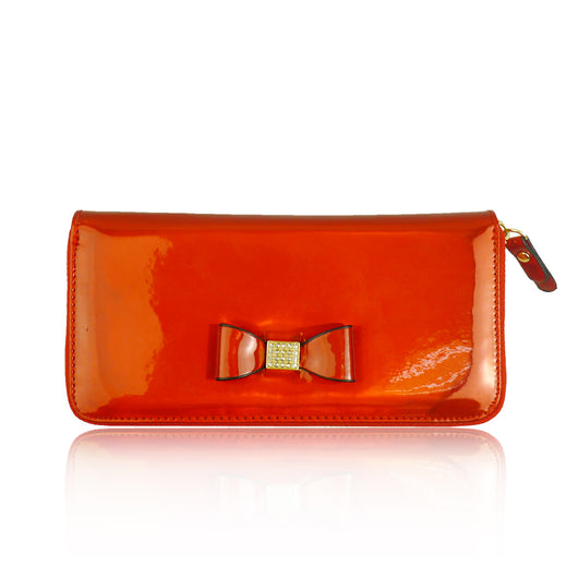 Metallic Coloured Purse Long - Red image 1