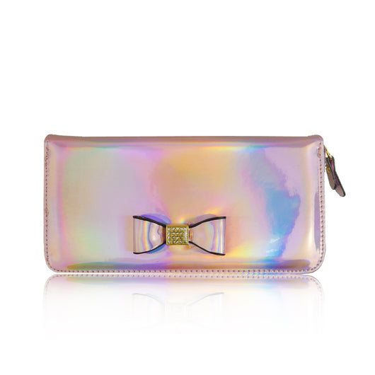 Metallic Coloured Purse Long - Pink image 1