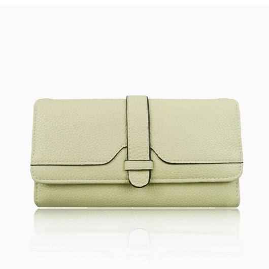 Textured Faux Leather Ladies Wallet - Grey image 1