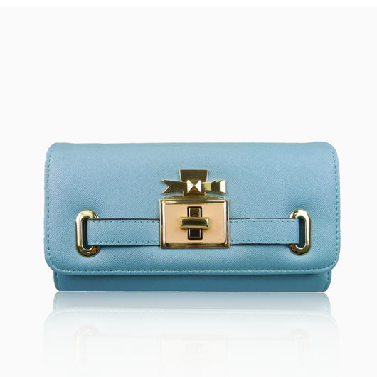 Centre Clasp Purse - Light Blue image 1