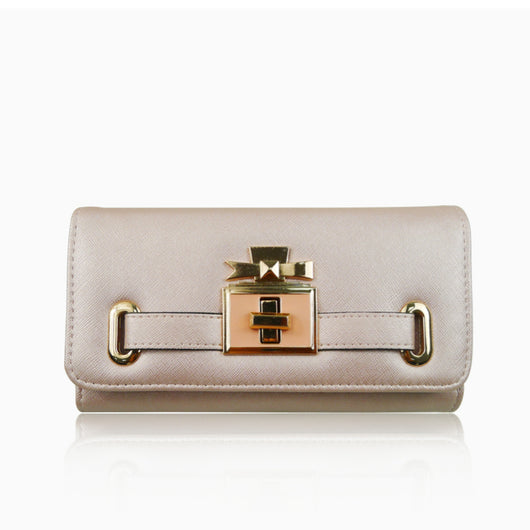 Centre Clasp Purse - Light Pink image 1