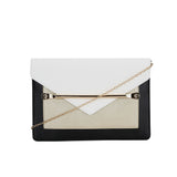Bar Closure Envelope Bag - White/Black/Gold image 1
