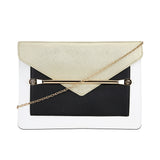 Bar Closure Envelope Bag - Black/Gold/Ivory image 1