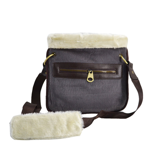 Winter Cross-body Bag - Furry Dark Grey image 1