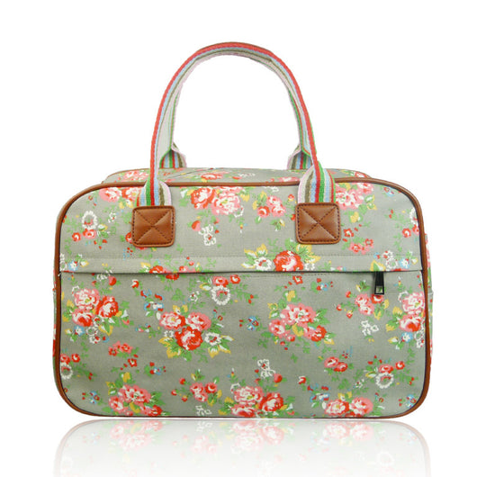 Vintage Flowers Overnight Bag - Grey image 1