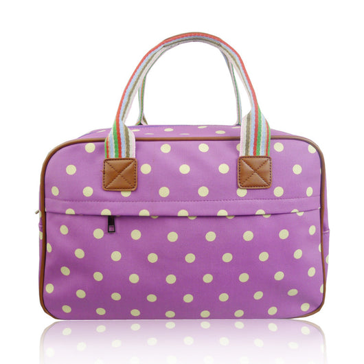 Polka Dot Overnight Bag - Purple image 1