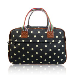 Polka Dot Overnight Bag - Black image 1