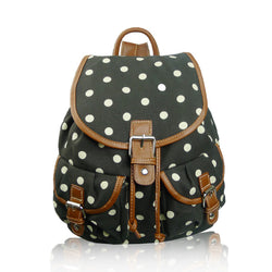Polka Dot Retro Rucksack - Black image 1