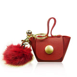 Pom Pom Coin Purse - Burgundy image 1