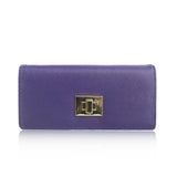 Square Turn Clasp Long Purse - Purple image 1