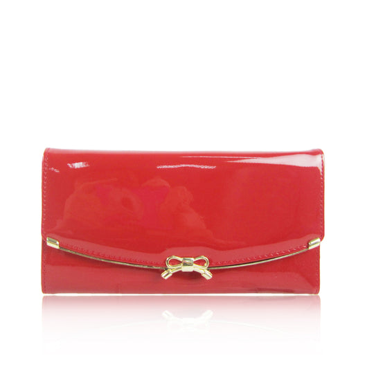 Patent Bow Purse - Red image 1