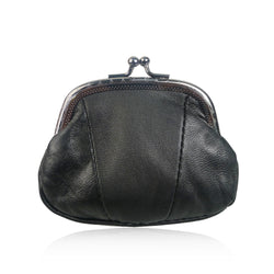 Soft Leather Coin Purse Small - Black image 1