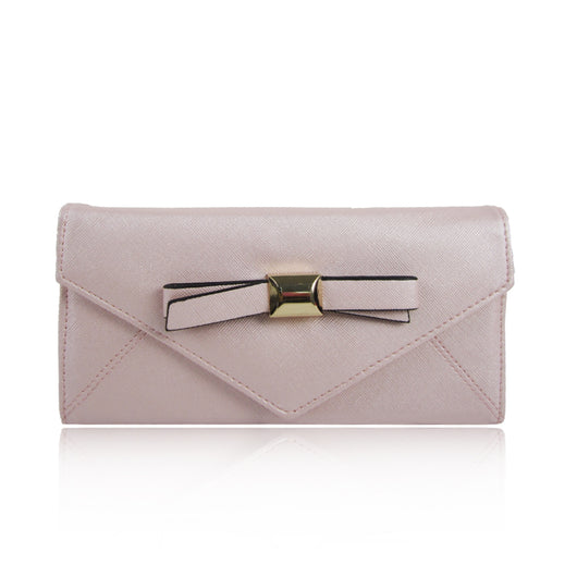 Metallic Bow Purse - Light Pink image 1